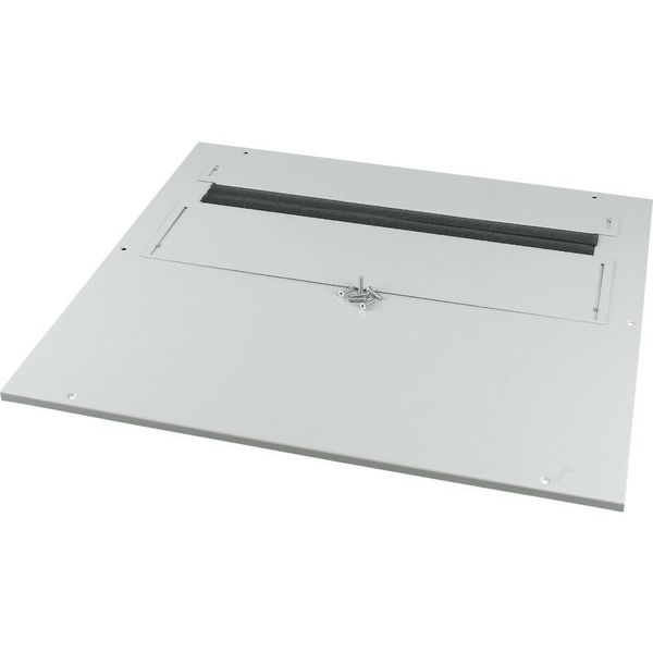 Bottom-/top plate, adjustable flange plates, for WxD = 850 x 300mm, IP30, grey image 3