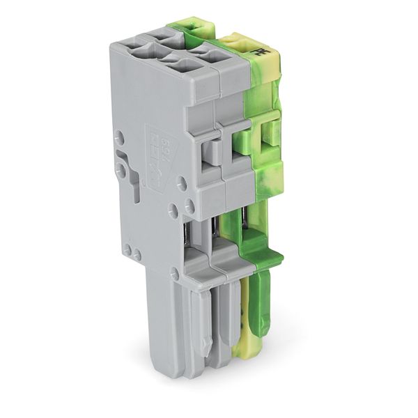 1-conductor female connector CAGE CLAMP® 4 mm² green-yellow/gray image 1