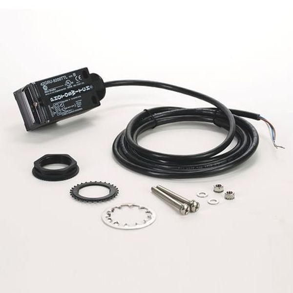 Allen-Bradley 42GRU-9200 GP Sensor, Standard ON/OFF, Polarized Retroreflective, DC - NPN and PNP, 2m (6.5ft), 300V Cable image 1