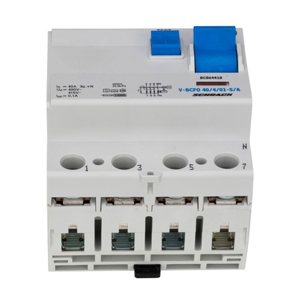 Residual current circuit breaker 40A, 4-p, 100mA,type S,A image 5