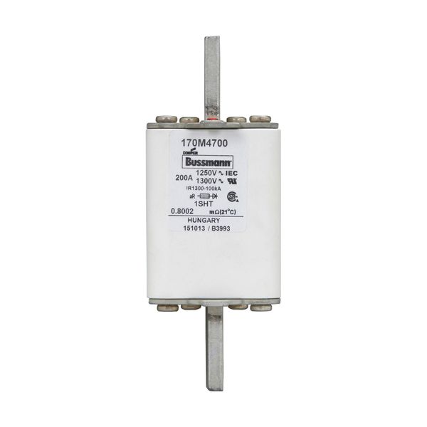 Fuse-link, high speed, 200 A, AC 1250 V, size 1, 53 x 63 x 135 mm, aR, IEC, single indicator image 6