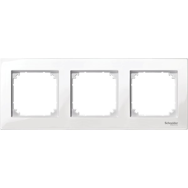 M-PLAN frame, 3-gang, polar white, glossy image 4