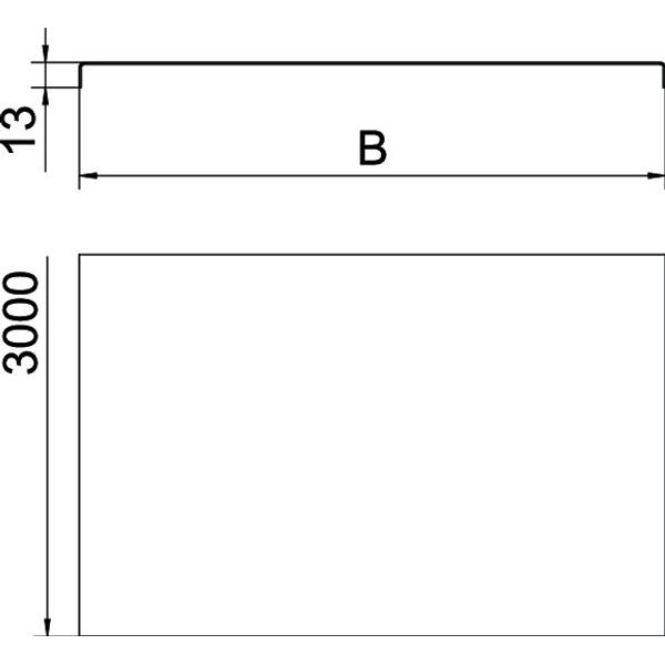 DRLU 200 A2 Unperforated cover for cable tray and ladder 200x3000 image 2