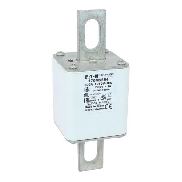 Fuse-link, high speed, 500 A, AC 1250 V, size 2, 61 x 77 x 160 mm, aR, IEC, UL image 19