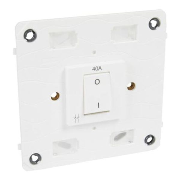 Arteor™ - Double pole switch - 40 A 250 V~ - 4'' x 4'' - White image 1