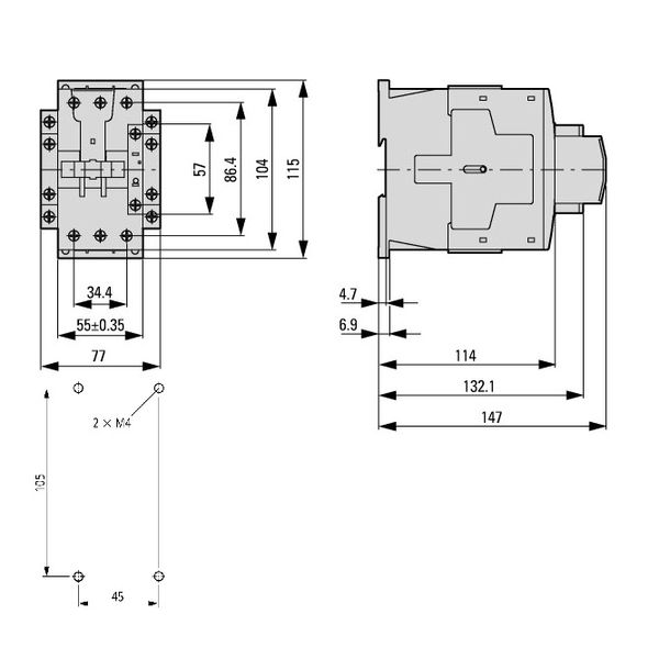 Contactor 22kW/400V/50A, coil 24VAC image 5