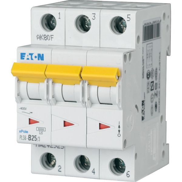 Miniature circuit breaker (MCB), 25 A, 3p, characteristic: C image 3