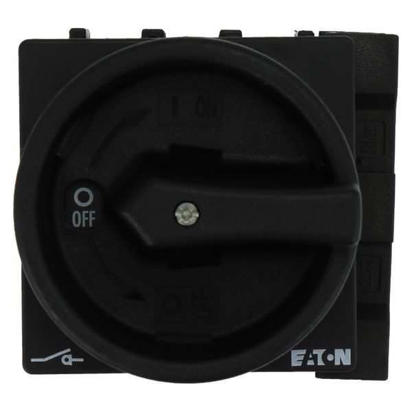 Main switch, P1, 40 A, flush mounting, 3 pole, 1 N/O, 1 N/C, STOP function, With black rotary handle and locking ring, Lockable in the 0 (Off) positio image 8