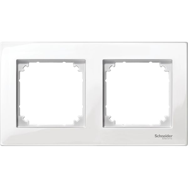 M-Plan frame, 2-gang, polar white, glossy image 4