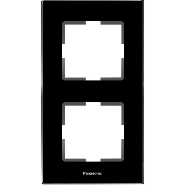 Karre Plus Accessory Glass - Black Two Gang Frame image 1