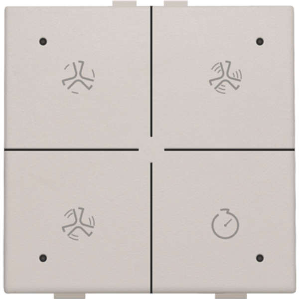 Ventilation control with LED for Niko Home Control, light grey image 1