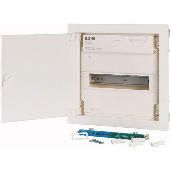 Hollow wall compact distribution board, 1-rows, flush sheet steel door image 11