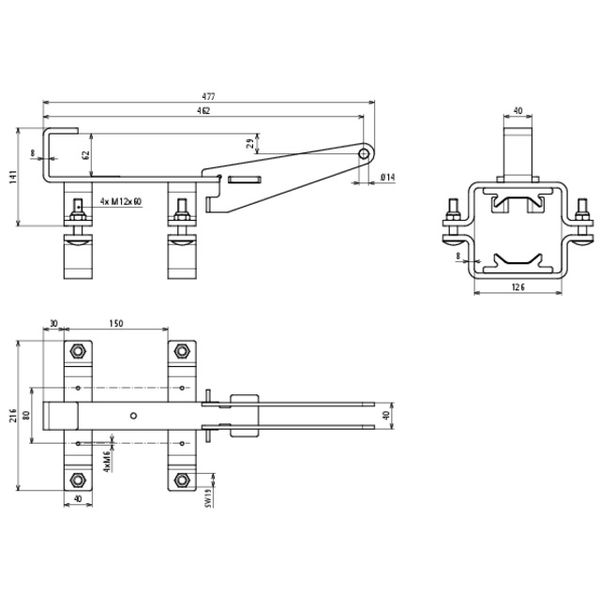 Hammer support St/tZn for Wacker EH / BH / BHF image 2