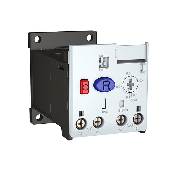 Allen-Bradley 193-1EECP E100 Overload Relay, Trip Class 10 or 20, Basic Overload Relay, 1.0...5.0A, Integrated panel mount and pass-through image 1