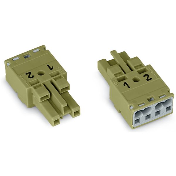 Socket 2-pole Cod. B light green image 3