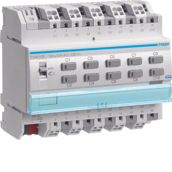 Output module 10x 10A /230V~, KNX image 1