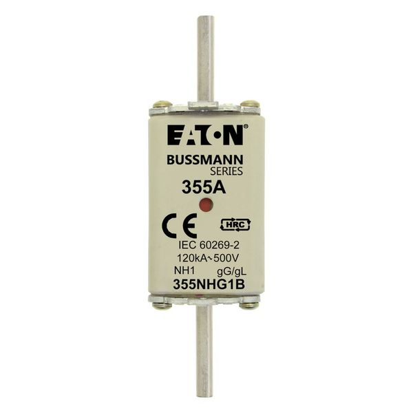 Fuse-link, LV, 355 A, AC 440 V, NH1, gL/gG, IEC, dual indicator, live gripping lugs image 5