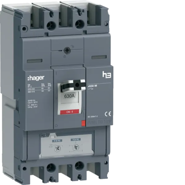 AUTOMATIC CIRCUIT BREAKER h3+ x630 50kA REG. Th-M 3P 630A image 1