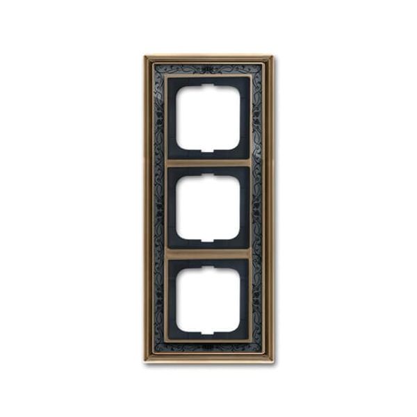 1723-843-500 Cover Frame Busch-dynasty® antique brass decor anthracite image 1