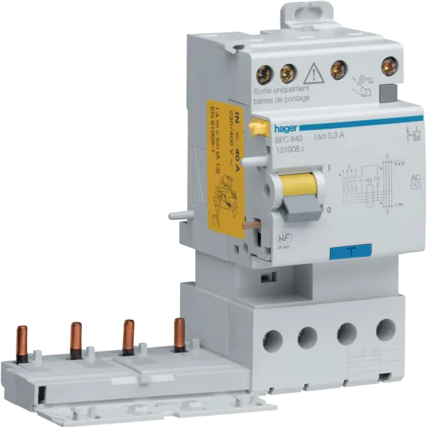 Diff block. double output 4P 25A 30mA HI image 1