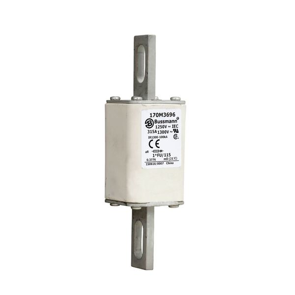 Fuse-link, high speed, 315 A, AC 1250 V, compact size 1, 45 x 45 x 156 mm, aR, IEC, UL image 12