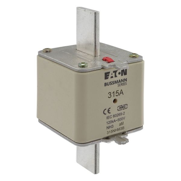 Fuse-link, low voltage, 315 A, AC 500 V, NH3, aM, IEC, dual indicator image 12