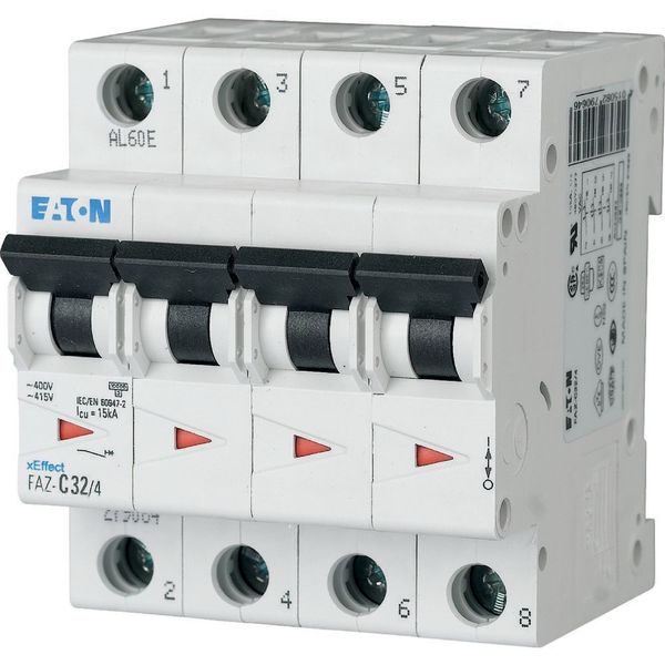 Miniature circuit breaker (MCB), 3.5 A, 4p, characteristic: D image 6