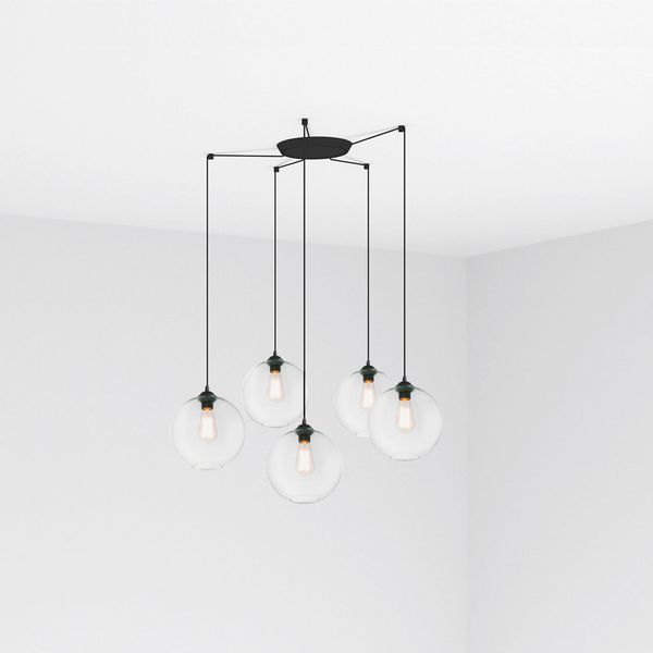 CLARA TRANSPARENT PENDANT LAMP E27 100W 5L image 1