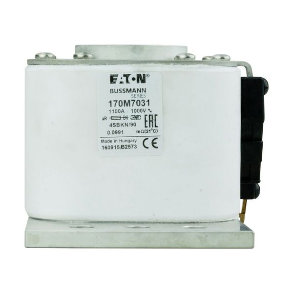 Fuse-link, high speed, 1100 A, AC 1000 V, size 4, 100 x 133 x  90 mm, aR, IEC, single indicator image 13