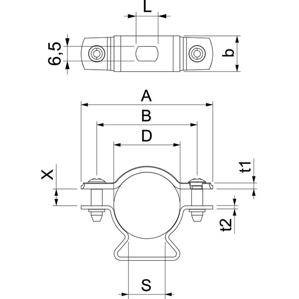 ASL 733 30 ALU Distance saddle with slot 25-30mm image 2