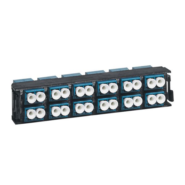 Fiber optic block LC duplex high density for 24 singlemode fibers image 1