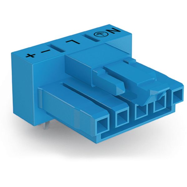 Socket for PCBs angled 5-pole blue image 2