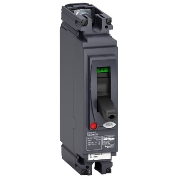 circuit breaker ComPact NSX160N AC/DC, 25 kA at 240 VAC, TMD trip unit 125 A, 1 pole 1d image 2