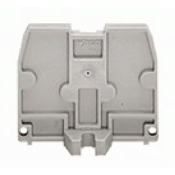 End plate with fixing flange M3 2.5 mm thick light gray image 3