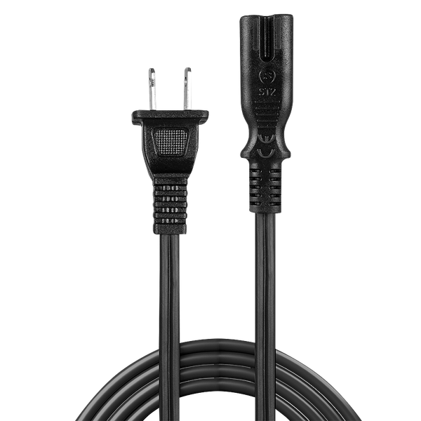 2m US 2 Pin to C7 Mains Cable US 2 Pin Plug to IEC C7 Connector image 2