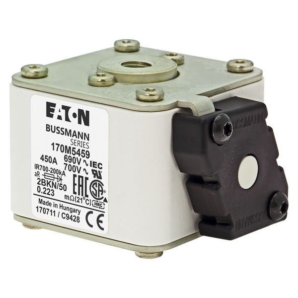 Fuse-link, high speed, 450 A, AC 690 V, size 2, aR, IEC, UL, single indicator image 8