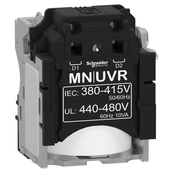 MN undervoltage release, ComPacT NSX, 380/415 VAC 50/60 Hz, 440/480 VAC 60 Hz, screwless spring terminal connections image 5