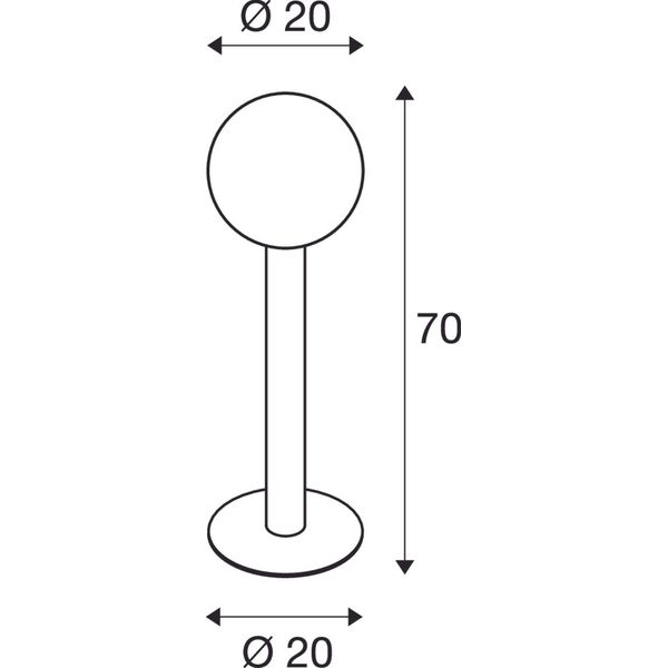 GLOO PURE 70 Pole,  E27, anthracite, IP44 image 2