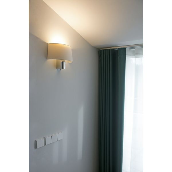 HOTEL WHITE WALL LAMP 1 X E27 60W image 2