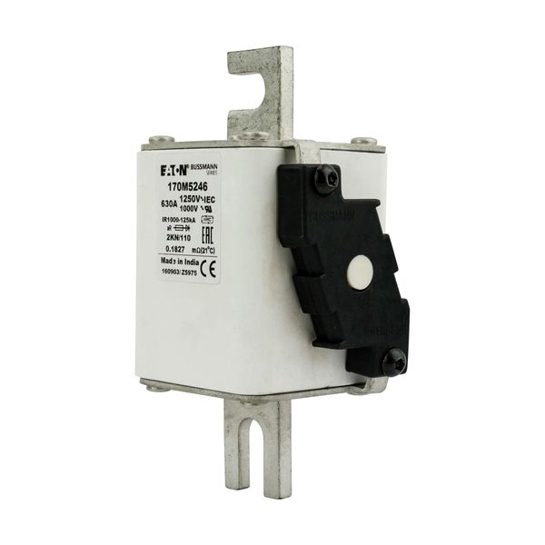 Fuse-link, high speed, 630 A, AC 1250 V, size 2, 61 x 77 x 138 mm, aR, DIN, IEC, single indicator image 5