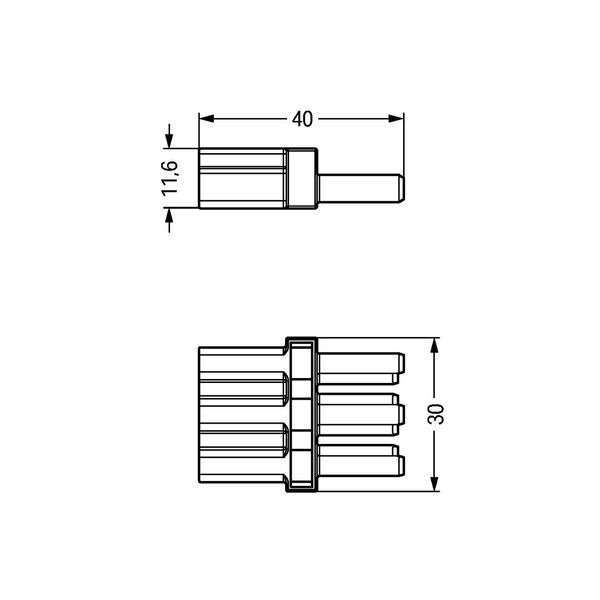 Intermediate coupler 3-pole Cod. A white image 3