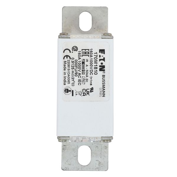 Fuse-link, high speed, 160 A, DC 1000 V, size 000, 24 x 36 x 115 mm, aR, IEC image 6