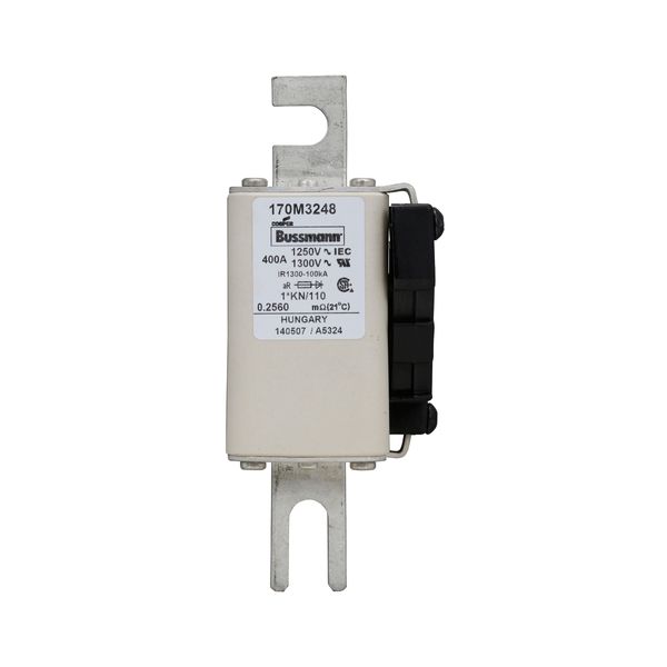 Fuse-link, high speed, 400 A, AC 1250 V, compact size 1, 45 x 58 x 138 mm, aR, DIN, IEC, type K indicator image 12