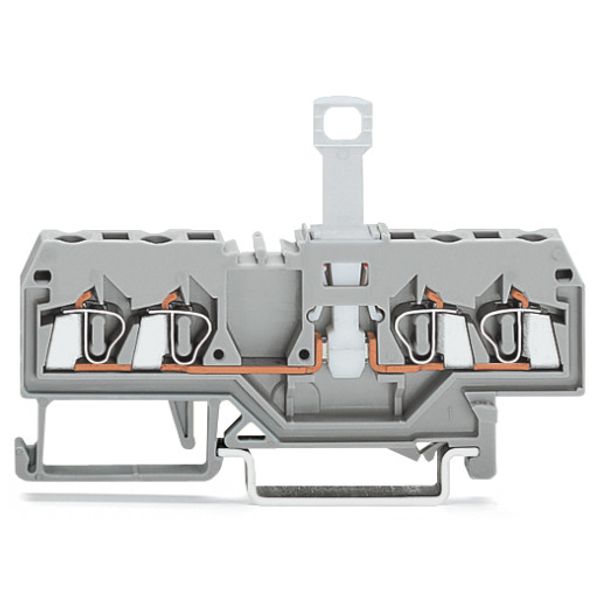 4-conductor disconnect terminal block for DIN-rail 35 x 15 and 35 x 7. image 3