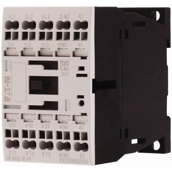 Contactor, 3 pole, 380 V 400 V 5.5 kW, 1 N/O, 24 V DC, DC operation, Push in terminals image 2