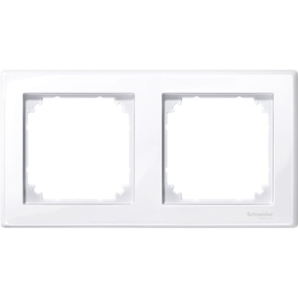 M-Smart frame, 2-gang, active white, glossy image 2