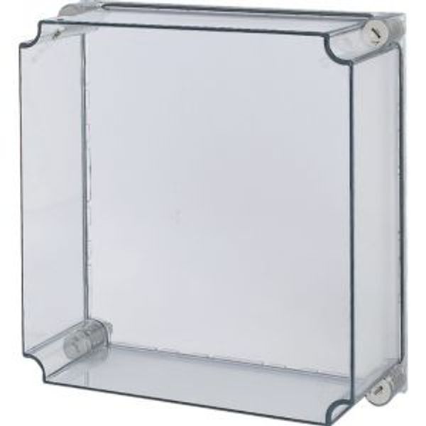 Cap, transparent smoky gray, HxWxD=375x375x150mm, NA model image 2