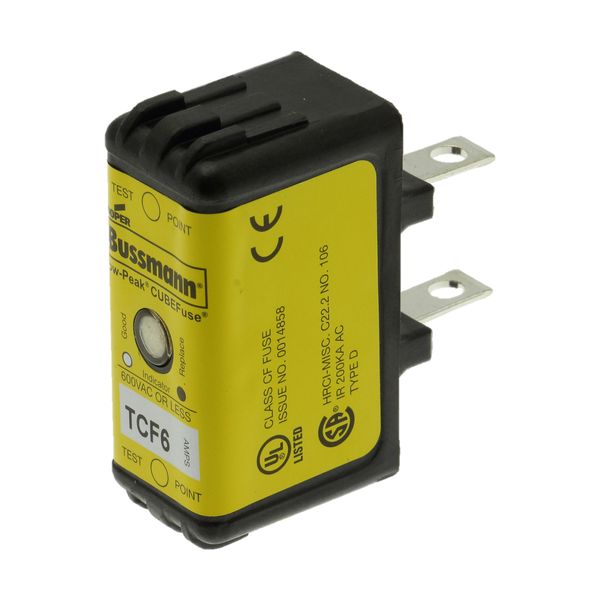 Fuse-link, low voltage, 6 A, AC 600 V, DC 300 V, 20 x 26 x 48 mm, CF, J, 1P, UL, CSA, time-delay image 24