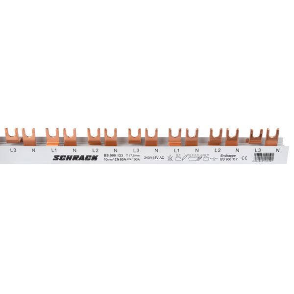 Busbar 4-pole, 1N/2N/3N, 16MMý, 1m image 1