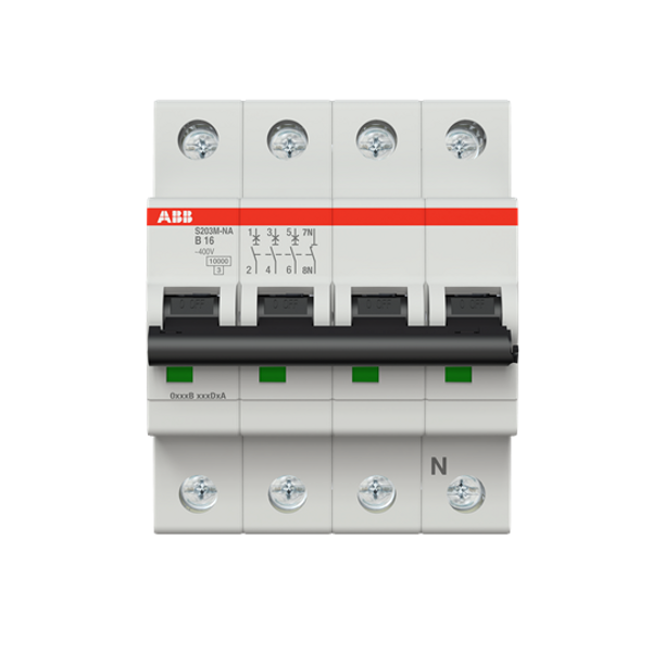 S203M-D20NA Miniature Circuit Breaker - 3+NP - D - 20 A image 2